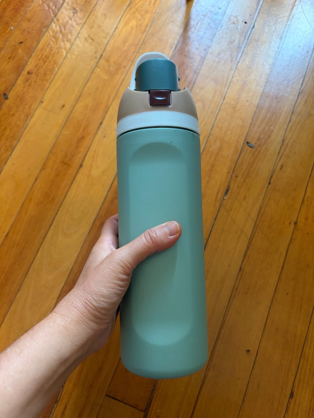 Owala Insulated Aqua Green Travel Water Bottle with Flip-Top Lid